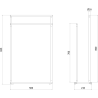 Mexen Loop porte-serviettes sur pied, nickel brossé - 70A71098-97