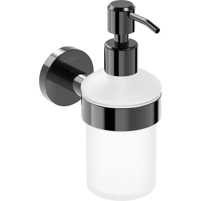 Mexen Ovio distributeur de savon, chrome noir - 70A19558-73