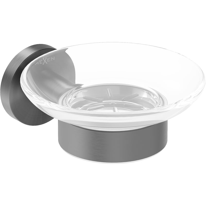 Mexen Ovio porte-savon, gris foncé brossé - 70A19555-66
