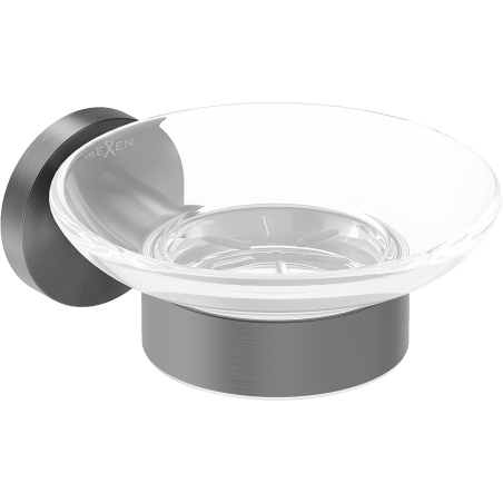 Mexen Ovio porte-savon, gris foncé brossé - 70A19555-66