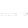 Mexen Ovio porte-serviettes, chrome noir - 70A19541-73