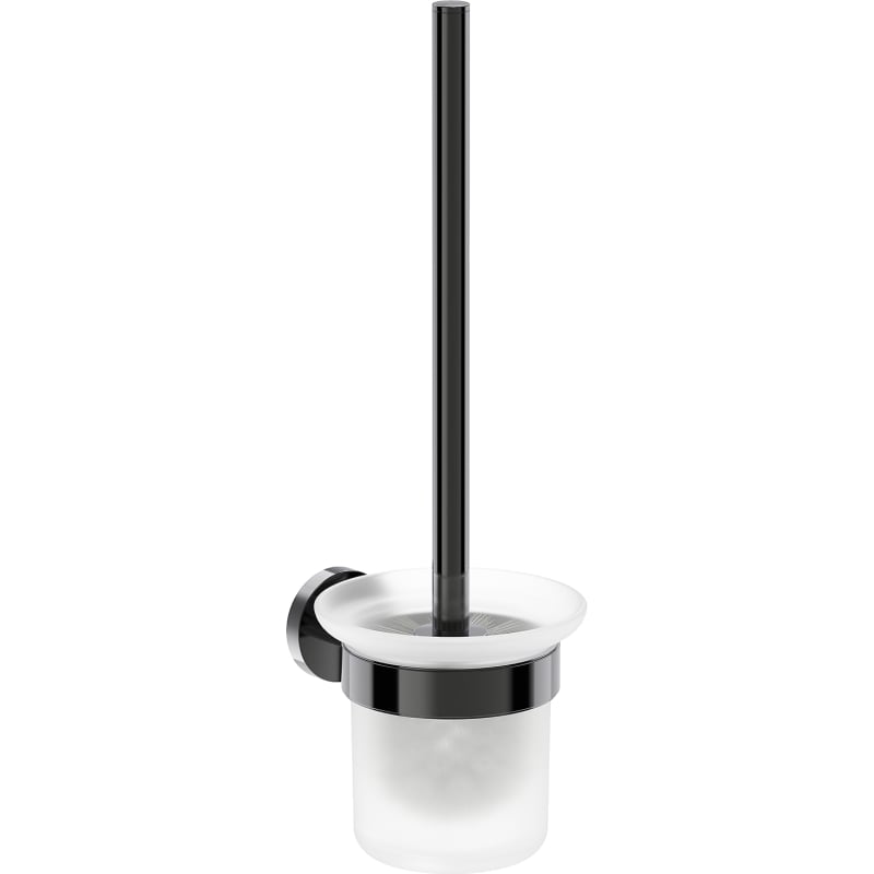 Mexen Ovio brosse de toilette, chrome noir - 70A19571-73