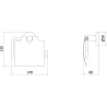 Mexen Ovio support pour papier toilette, chromé - 70A19521-00