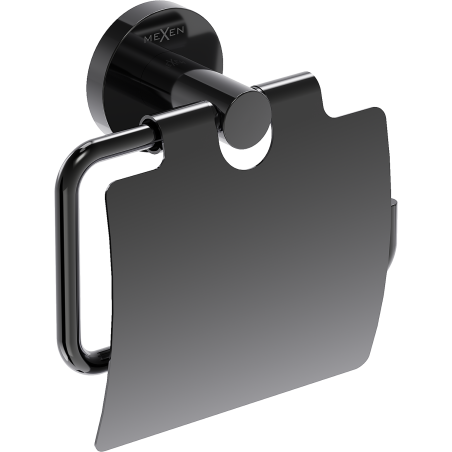 Mexen Ovio support de papier toilette, chrome noir - 70A19521-73