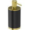 Mexen Triv distributeur de savon sur pied, noir/or brossé - 70A33059-55B