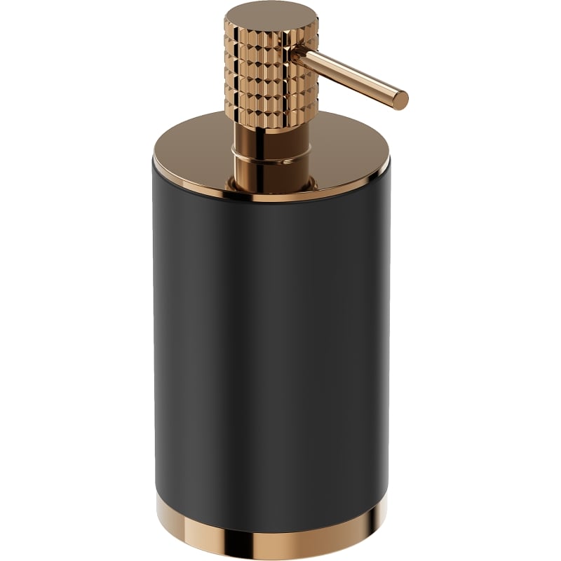 Mexen Triv distributeur de savon sur pied, noir/or rose - 70A33059-60B