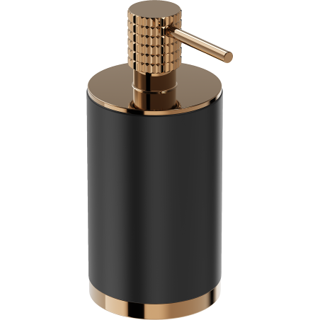 Mexen Triv distributeur de savon sur pied, noir/or rose - 70A33059-60B