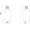 Mexen Triv distributeur de savon debout, blanc - 70A33059-20W