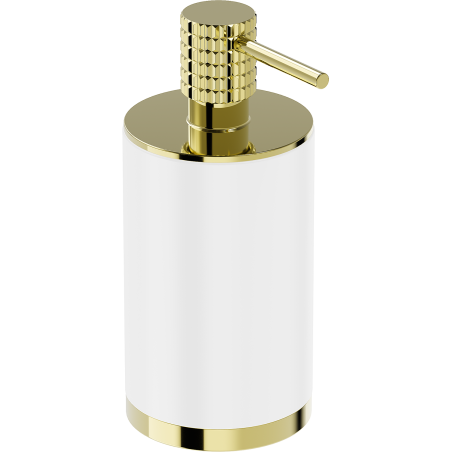 Mexen Triv distributeur de savon sur pied, blanc/doré - 70A33059-50W