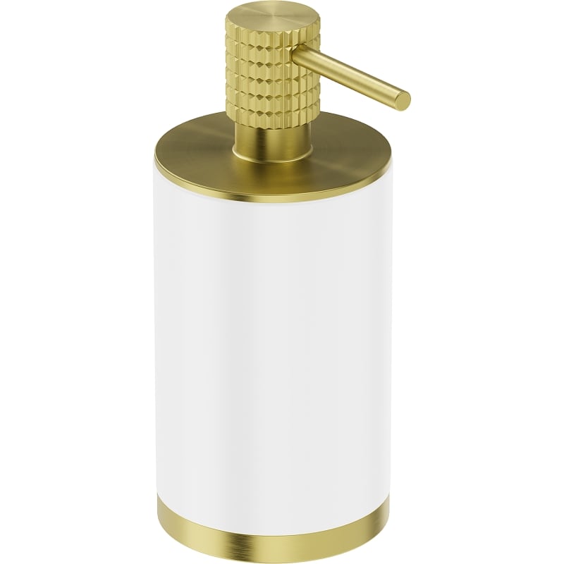 Mexen Triv distributeur de savon sur pied, blanc/or brossé - 70A33059-55W