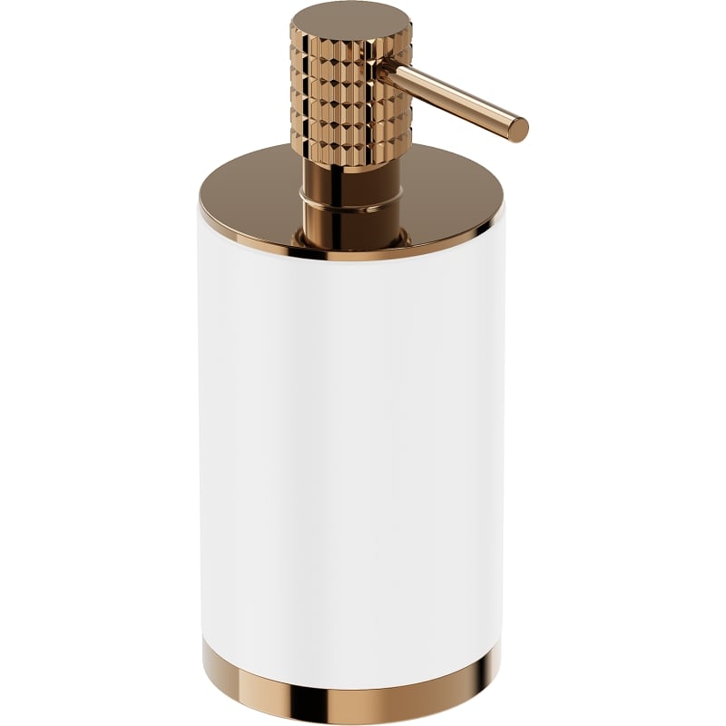 Mexen Triv distributeur de savon debout, blanc/or rose - 70A33059-60W
