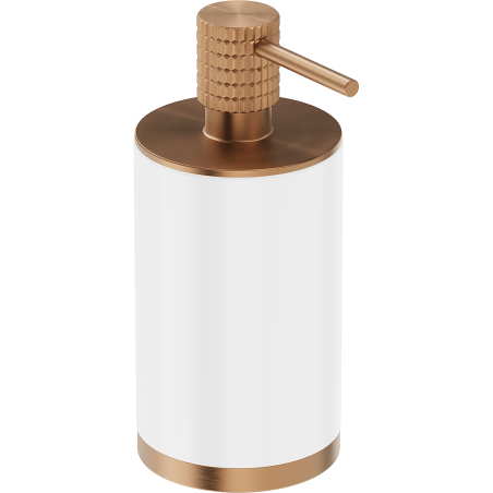 Mexen Triv distributeur de savon debout, blanc/cuivre brossé - 70A33059-65W