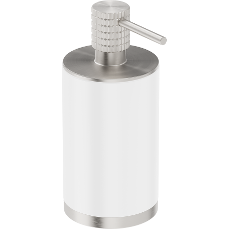 Mexen Triv distributeur de savon sur pied, blanc/nickel brossé - 70A33059-97W