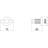Mexen Triv crochet double pour serviette, or rose - 70A33012-60