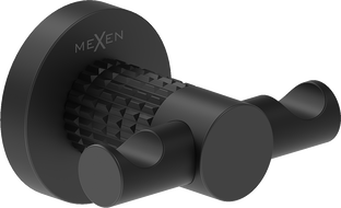 Mexen Triv double crochet à serviette, noir - 70A33012-70