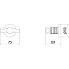 Mexen Triv crochet double pour serviette, chrome noir - 70A33012-73