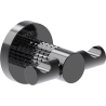 Mexen Triv crochet double pour serviette, chrome noir - 70A33012-73