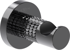 Mexen Triv crochet pour serviette, chrome noir - 70A33011-73