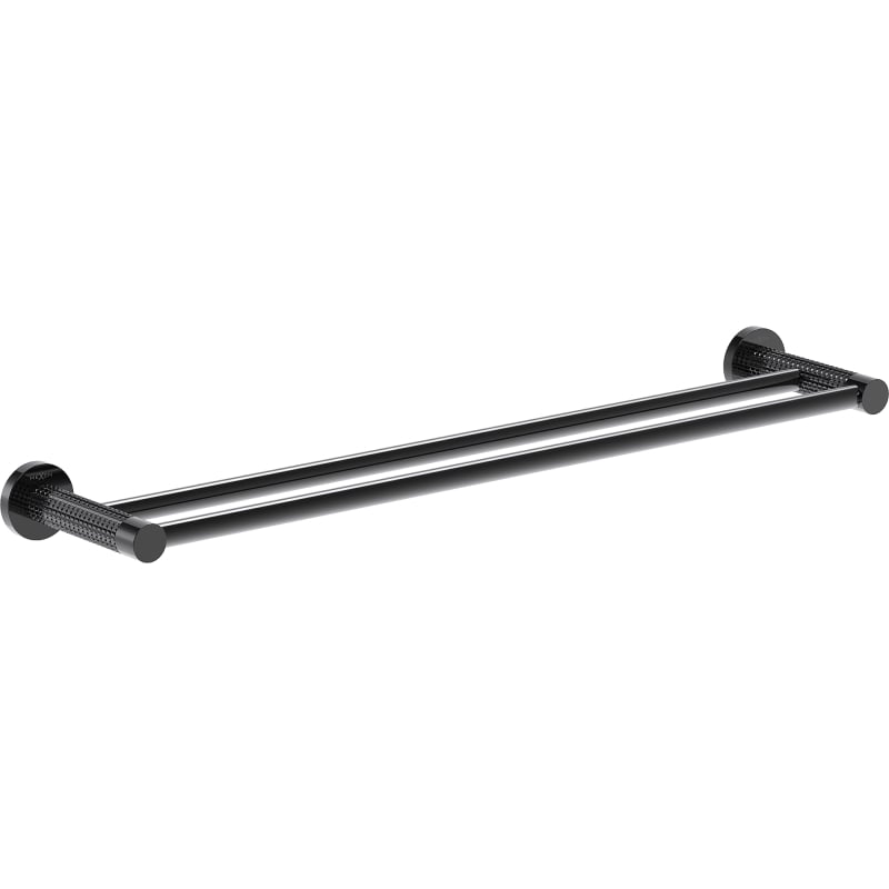 Mexen Triv double porte-serviettes, chrome noir - 70A33047-73