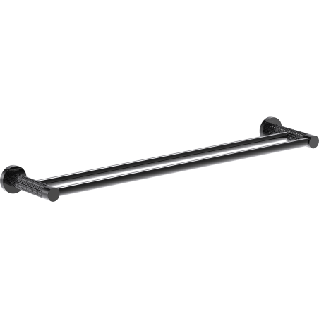 Mexen Triv double porte-serviettes, chrome noir - 70A33047-73