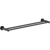 Mexen Triv double porte-serviettes, chrome noir - 70A33047-73