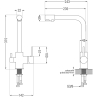 Évier en granit Mexen Gaspar 1,5 bac avec égouttoir et robinet Duero, gris - 6507-71-671600-70