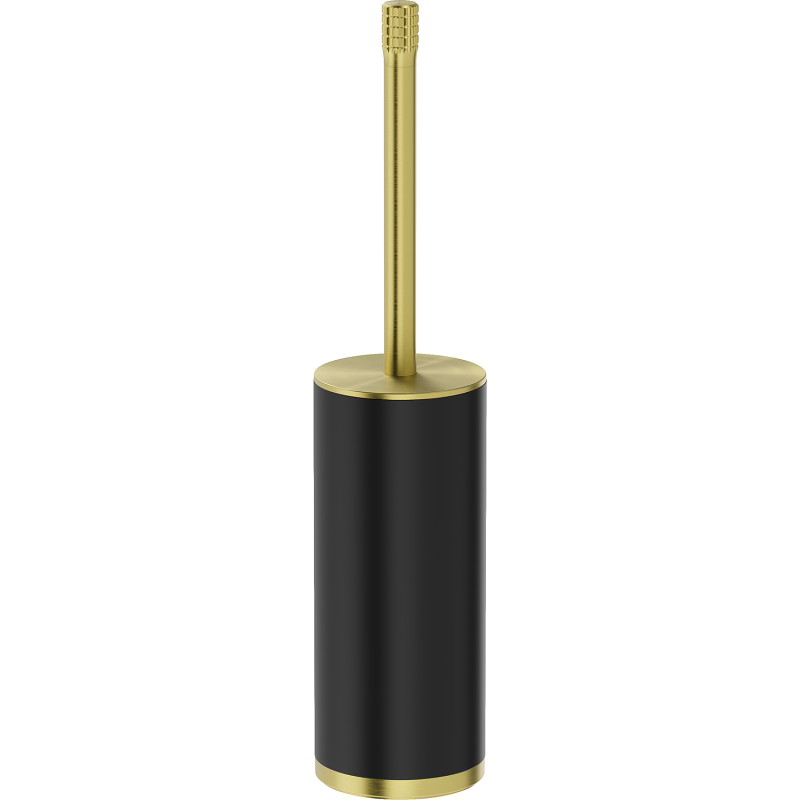 Mexen Triv brosse de toilette sur pied, noir/doré brossé - 70A33073-55B