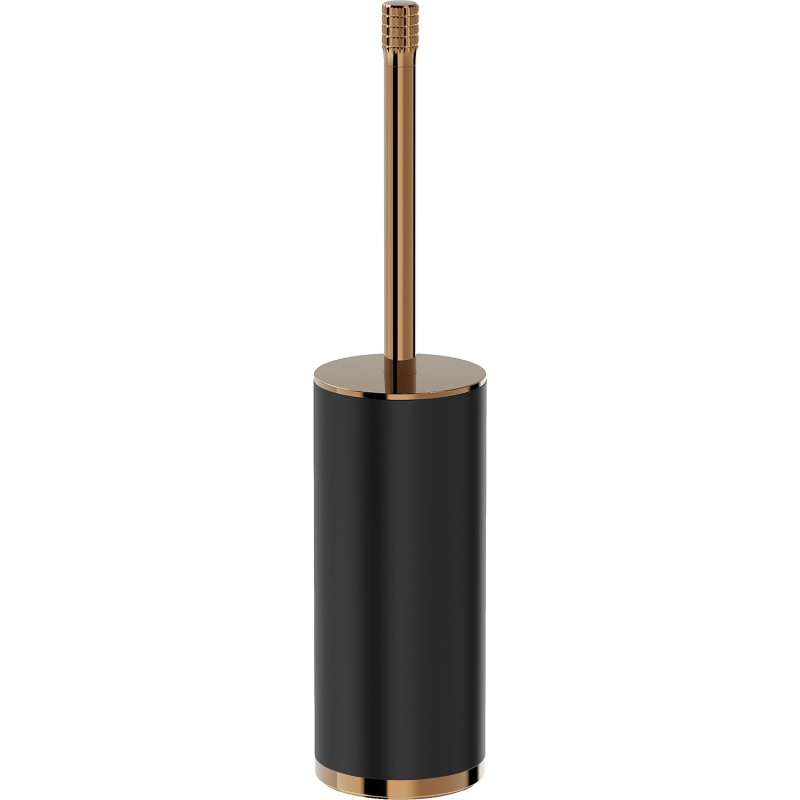 Mexen Triv brosse de toilette sur pied, noir/or rose - 70A33073-60B