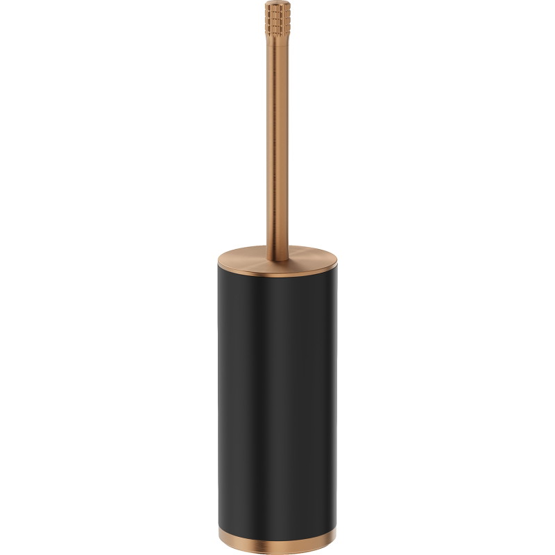 Mexen Triv brosse de toilette sur pied, noir/cuivre brossé - 70A33073-65B