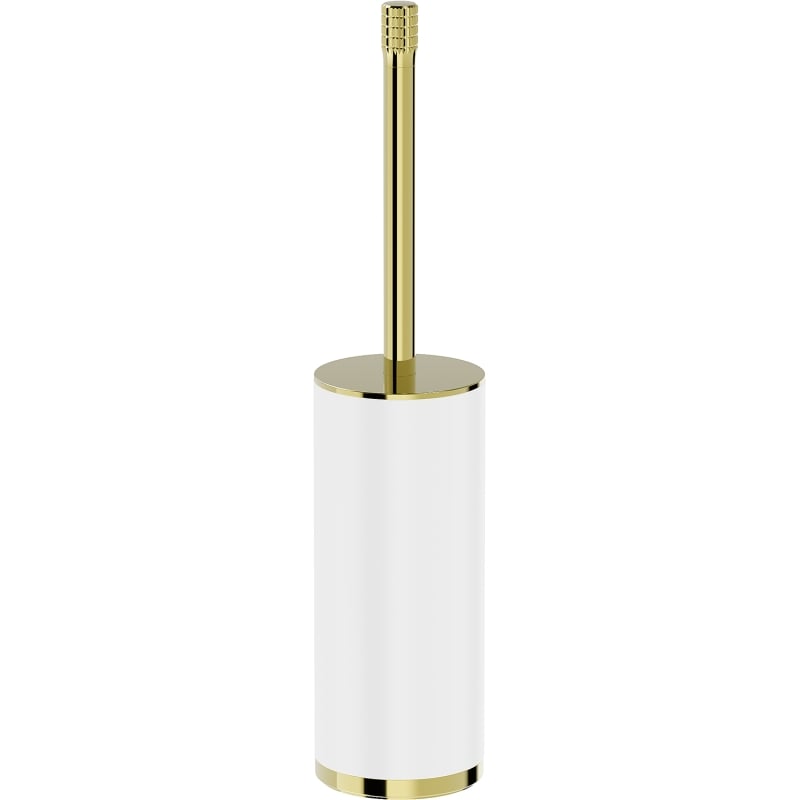 Mexen Triv brosse de toilette autoportante, blanc/doré - 70A33073-50W