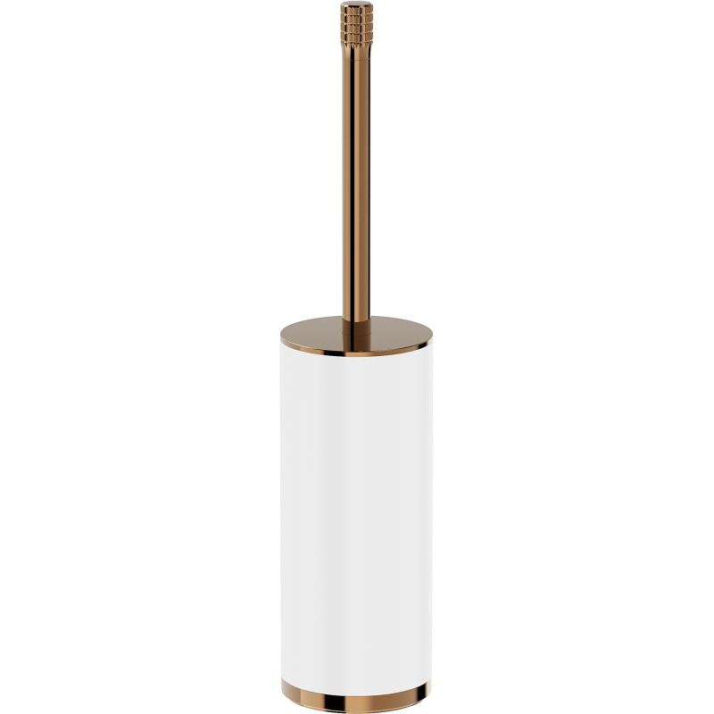 Mexen Triv brosse de toilette sur pied, blanc/or rose - 70A33073-60W