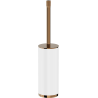 Mexen Triv brosse de toilette sur pied, blanc/or rose - 70A33073-60W