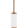 Mexen Triv brosse de toilette sur pied, blanc/cuivre brossé - 70A33073-65W