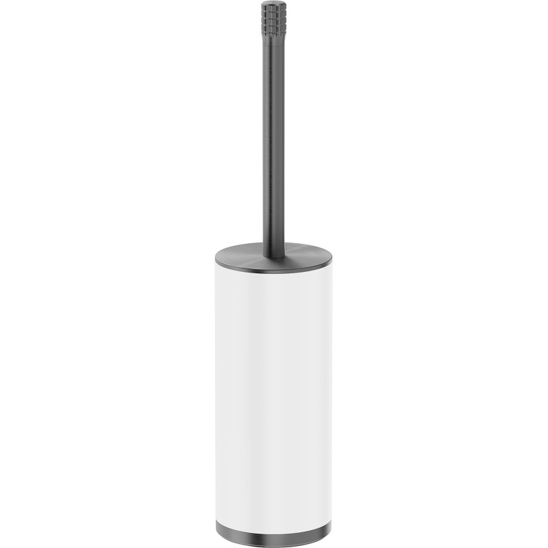 Mexen Triv brosse de toilette sur pied, blanc/gris canon brossé - 70A33073-66W