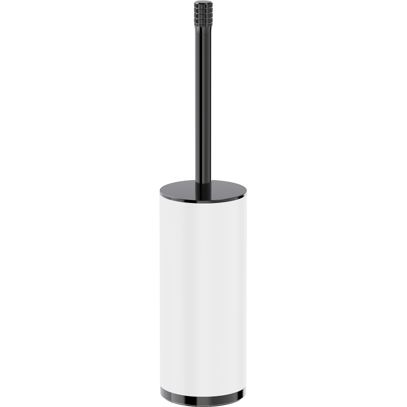 Mexen Triv brosse de toilette sur pied, blanc/chrome noir - 70A33073-73W