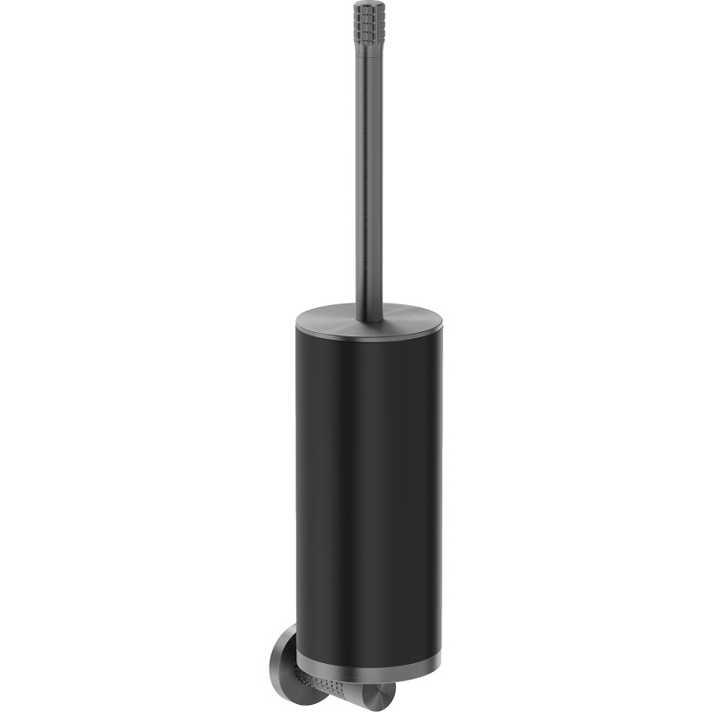 Mexen Triv brosse de toilette, noire/gun gray brossé - 70A33071-66B
