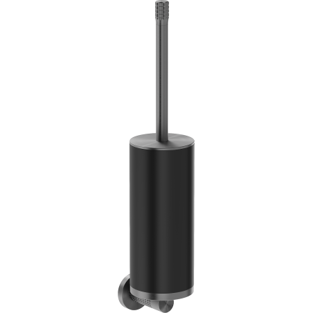Mexen Triv brosse de toilette, noire/gun gray brossé - 70A33071-66B
