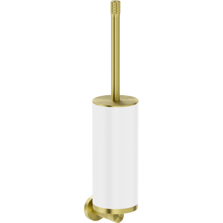 Mexen Triv brosse de toilettes, blanche/dorée brossée - 70A33071-55W