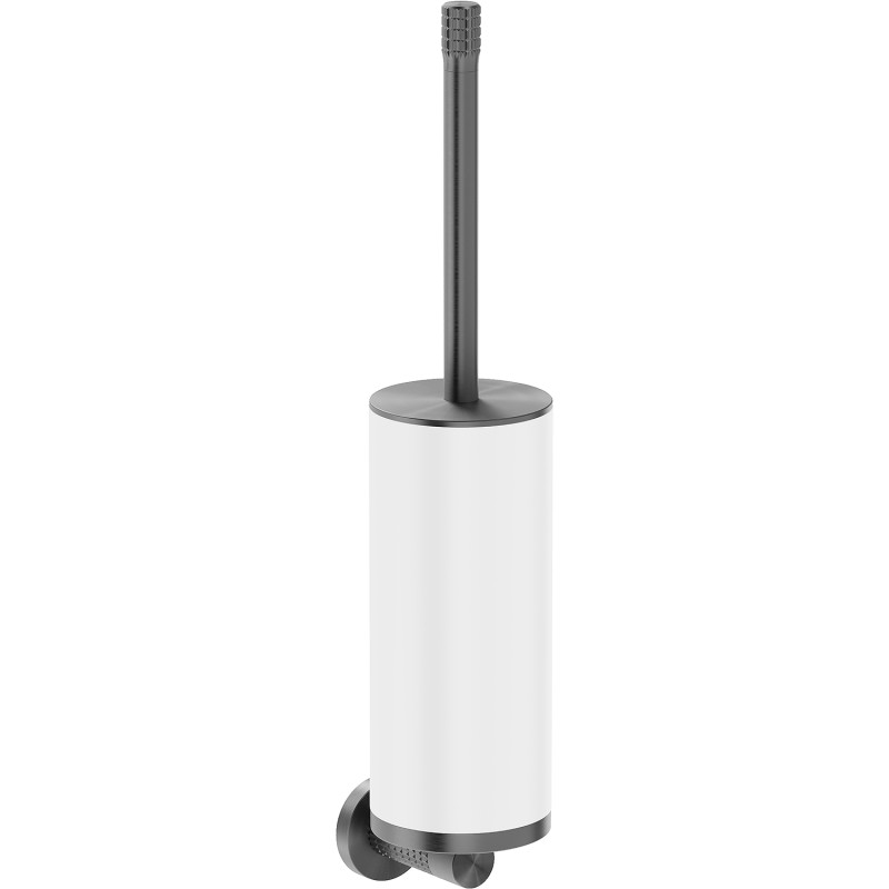 Mexen Triv brosse de toilette, blanc/gris canon brossé - 70A33071-66W
