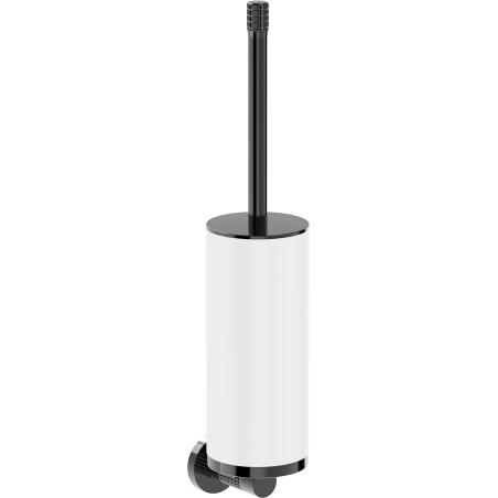 Mexen Triv brosse de toilette, blanc/chrome noir - 70A33071-73W