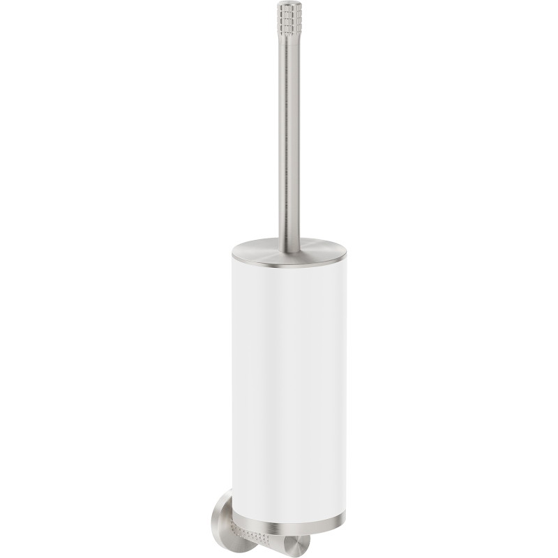 Mexen Triv brosse de toilette, blanc/nickel brossé - 70A33071-97W