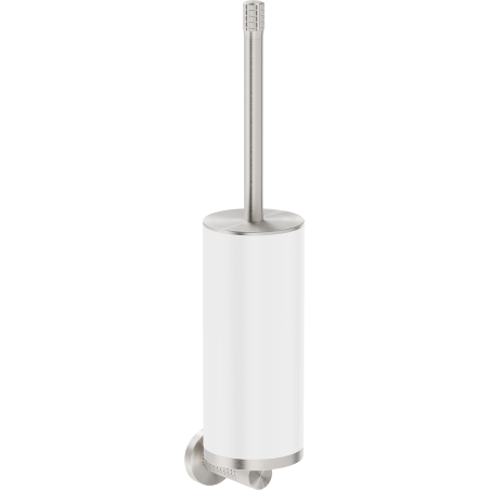 Mexen Triv brosse de toilette, blanc/nickel brossé - 70A33071-97W