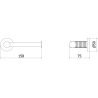 Mexen Triv support de papier toilette, cuivre brossé - 70A33025-65
