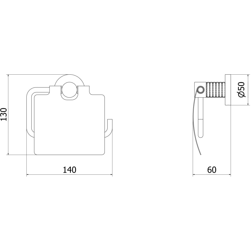 Mexen Triv support de papier toilette, or rose - 70A33021-60