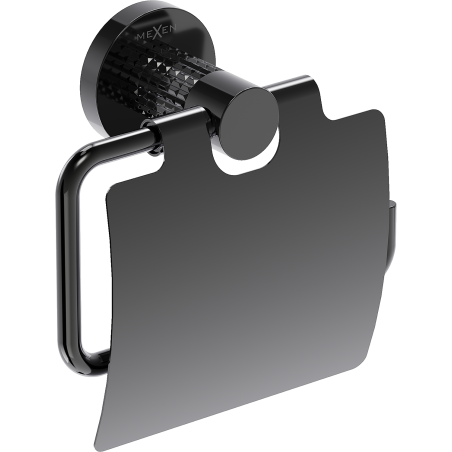 Mexen Triv porte-papier toilette, chrome noir - 70A33021-73