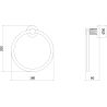 Mexen Triv porte-serviettes, or rose - 70A33031-60