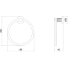 Mexen Triv porte-serviettes, noir - 70A33031-70