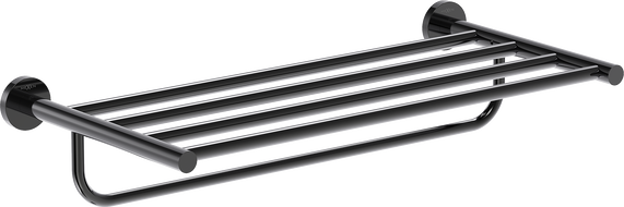 Mexen Ovio étagère à serviettes, chrome noir - 70A19581-73