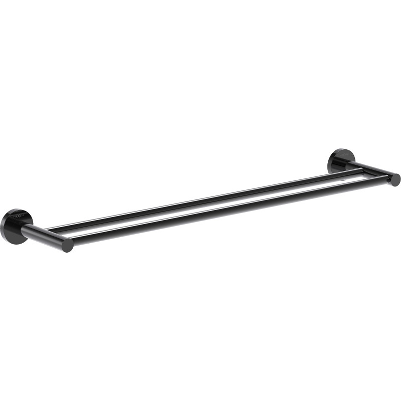 Mexen Ovio porte-serviettes double, chrome noir - 70A19547-73