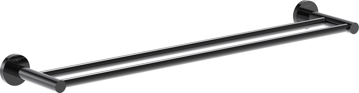Mexen Ovio porte-serviettes double, chrome noir - 70A19547-73